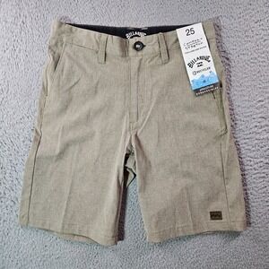 NWT Billabong‎ Boys Shorts 25 Crossfire Submersibles Land & Water Stretch Khaki